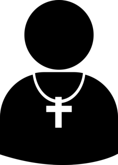Pastor Silhouette With Cross Craft Design Svg File, Free Vectors File